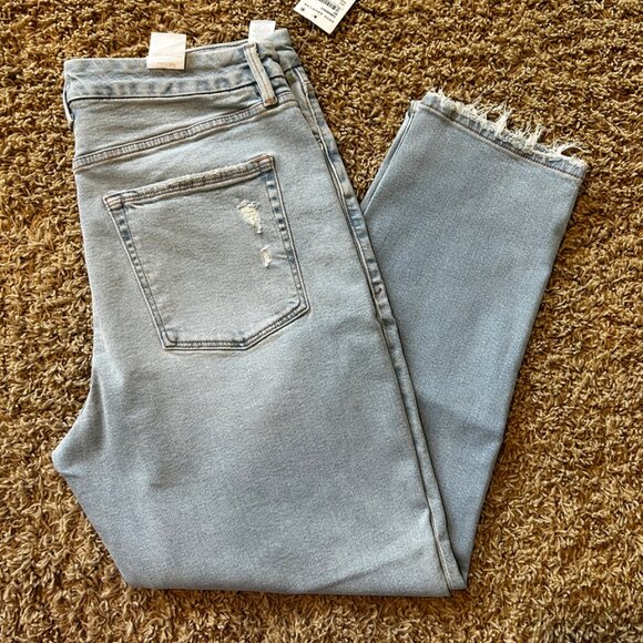 NWT Good American The Weekender Relaxed Tapered Jeans, Indigo463 14/32 Brand New - Picture 3 of 6